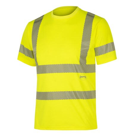 Cooling Safety T-Shirt, Short Sleeve, Hi-Vis Yellow, 2XL